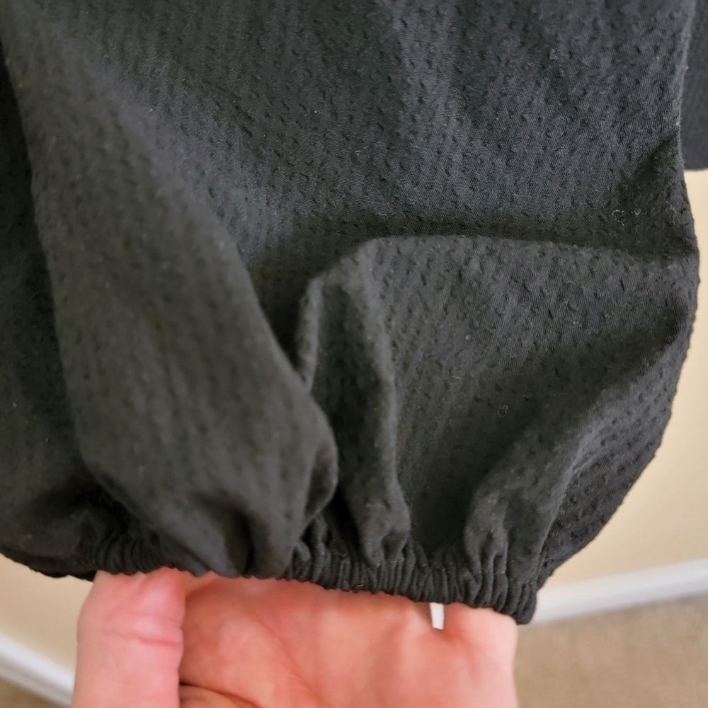 A New Day | Black Textured Long Sleeve V-neck Top Size Medium M - Picture 4 of 5